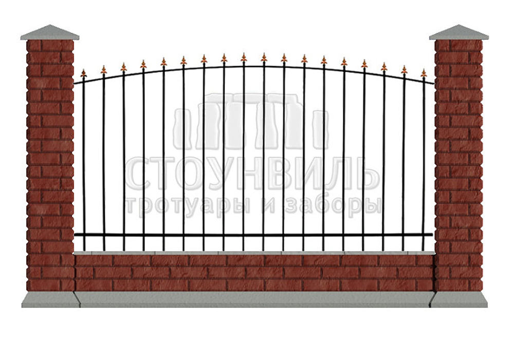 Заборы высотой 1.5 м. Красивые заборы из кирпича. Секция кованного забора высотой 1,5м вес. Забор Катрина. Каталог заборов.